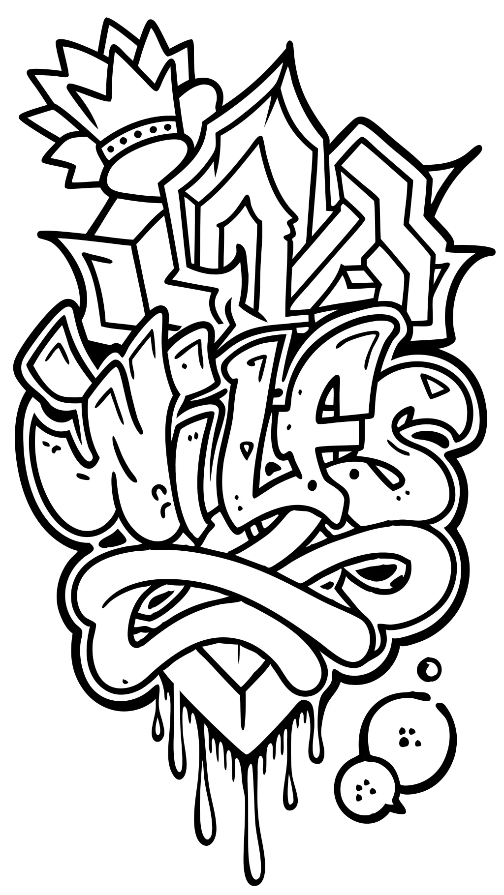 graffiti art coloring pages